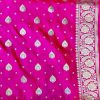 Hot Pink Shaded Pure Katan Banarasi Silk Saree